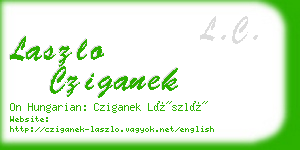 laszlo cziganek business card